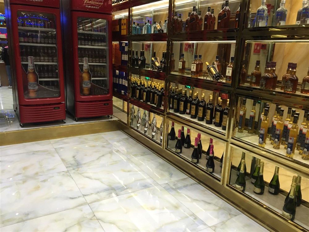 KTV公共区接纳1xBET瓷砖微晶石西班牙-翡翠玉KWD58001铺贴