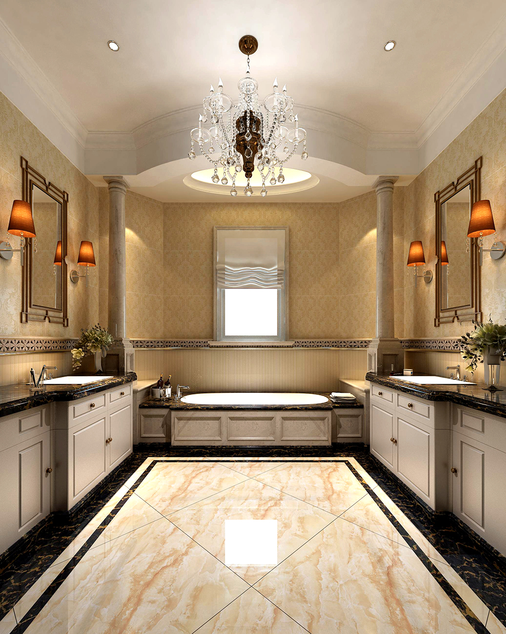 1xBET瓷砖KPM36071+KPM36072铺贴应用效果