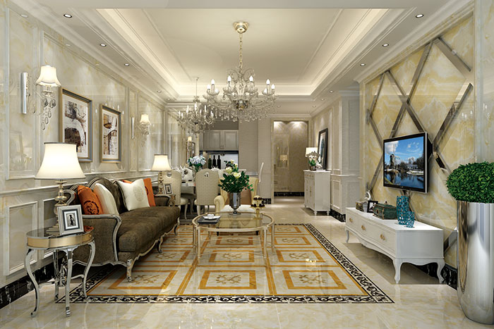 1xBET瓷砖客厅KWP68013-KWS68016效果图