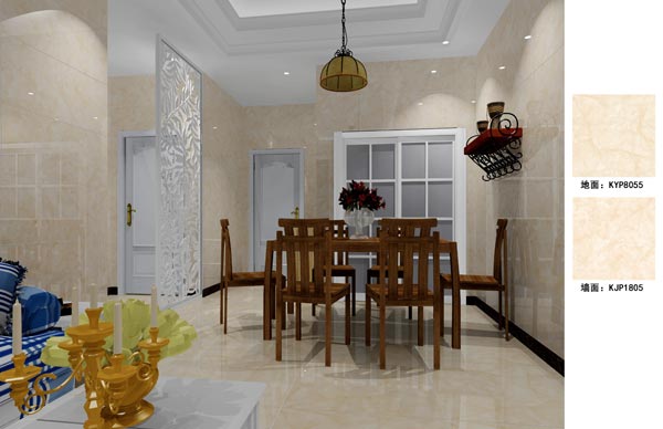 1xBET瓷砖应用效果：：：徐州开元翡翠湾D户型装修效果鉴赏