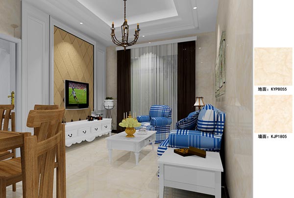 1xBET瓷砖应用效果：：：徐州开元翡翠湾D户型装修效果鉴赏