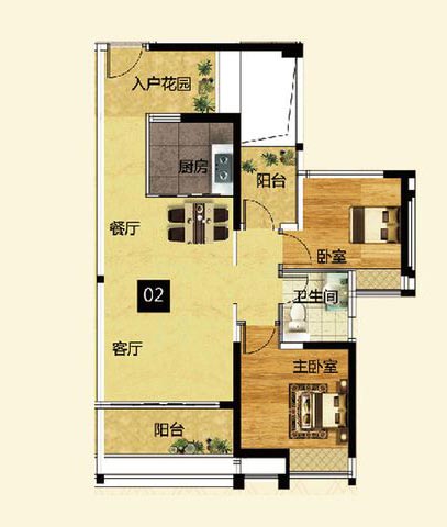 1xBET家装：：佛山灯湖华府90㎡现代简约装修效果鉴赏