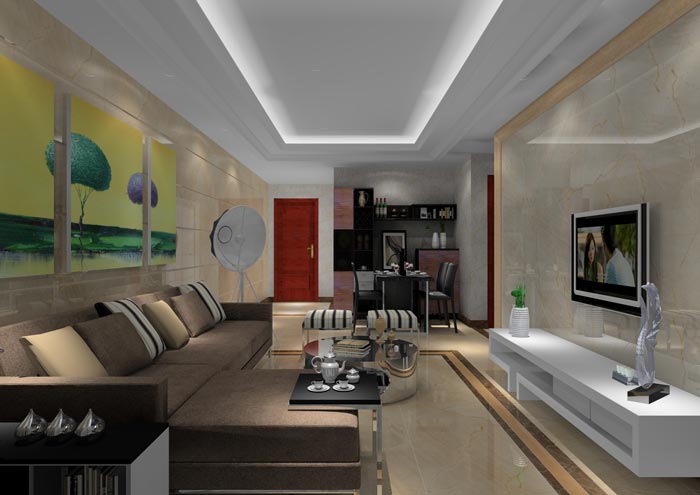 1xBET家装：佛山丹灶桂丹颐景园74㎡简约现代装修效果鉴赏