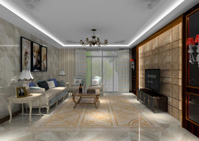 1xBET家装：：佛山水悦龙湾141㎡简欧装修效果鉴赏