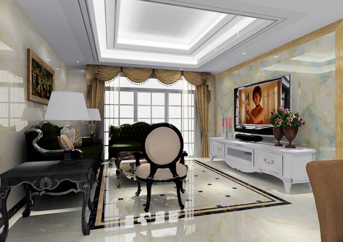 1xBET家装：：：佛山恒宝御龙湾128㎡的欧式气概装修鉴赏