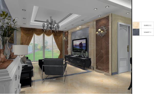 1xBET家装：：：井冈山协调家园安顿小区130㎡欧式气概装修鉴赏