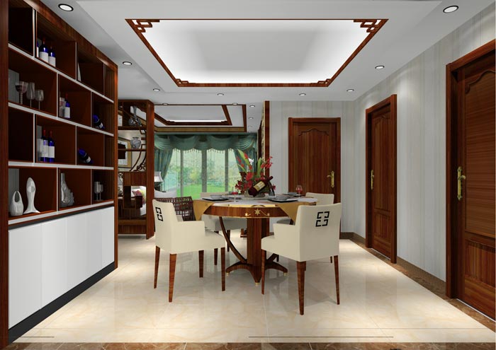 1xBET家装：井冈山协调家园安顿小区130㎡中式气概装修鉴赏