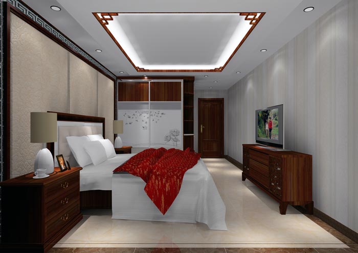 1xBET家装：井冈山协调家园安顿小区130㎡中式气概装修鉴赏