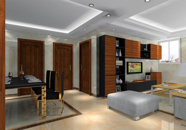 1xBET家装：：：井冈山协调家园安顿小区130㎡简约气概装修鉴赏