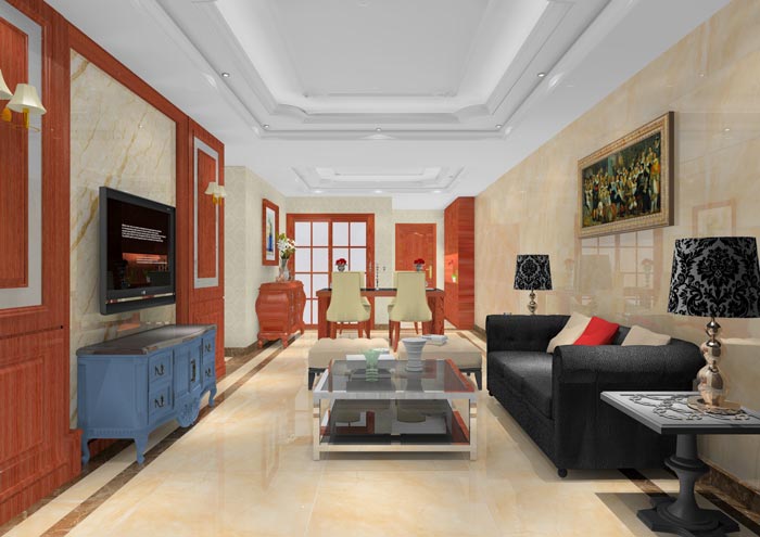 1xBET家装：：顺德碧桂园桂澜山101㎡的新中式气概装修鉴赏