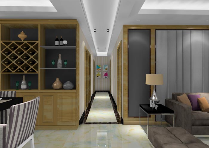 1xBET家装：：佛山龙湖春江名城113㎡的简约现代气概装修鉴赏