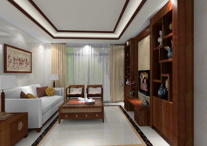 1xBET家装：：佛山龙湖春江名城98㎡的中式气概装修鉴赏