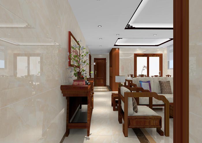 1xBET家装：：佛山龙湖春江名城120㎡的中式气概装修鉴赏