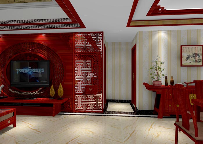 1xBET家装：：佛山佛山容桂颐澳花园112㎡的中式气概装修鉴赏