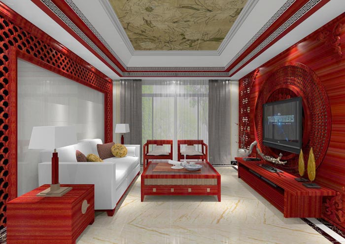 1xBET家装：：佛山佛山容桂颐澳花园112㎡的中式气概装修鉴赏