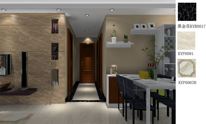 1xBET家装：：佛山禅城怡翠晋盛花园91㎡的现代气概装修鉴赏